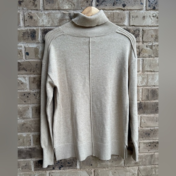 Evereve Beige Pullover Turtleneck Sweater - Picture 6 of 9
